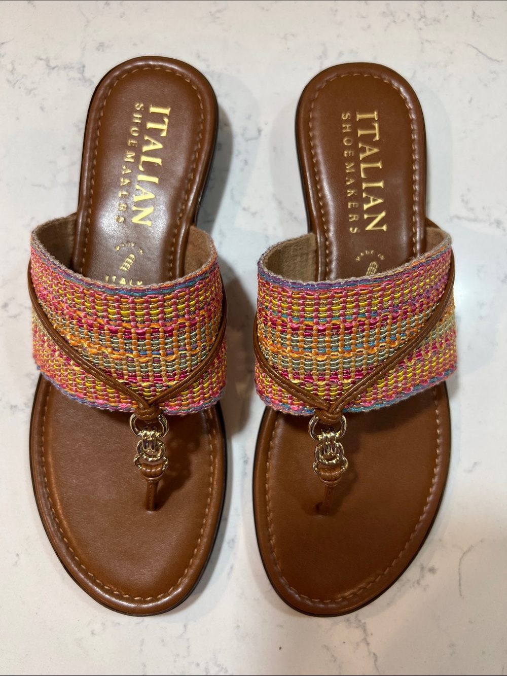 Italian Shoemakers Multicolored Camy Sandal Size 8 - Picture 10 of 16